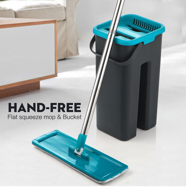 Flat Squeeze Mop and Bucket Set - FloorCleaningSolution
