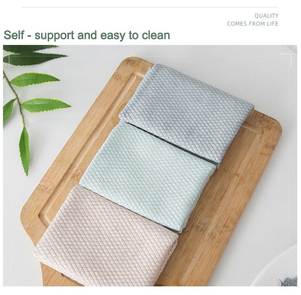 Double Layer Fish Scale Cleaning Cloth - FloorCleaningSolution