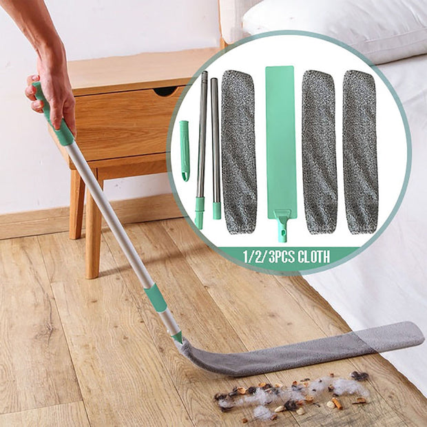 Bedside Dust Brush Long Handle Mop Household Bed Bottom Gap Clean Fur Hair Sweeping Dusty Magic Microfibre Duster - FloorCleaningSolution