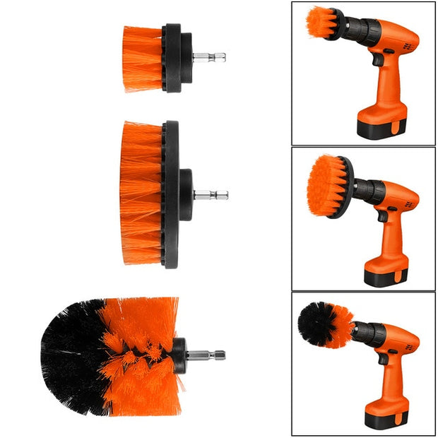 Electric Drill Brush Kit Scrub Cleaner - FloorCleaningSolution