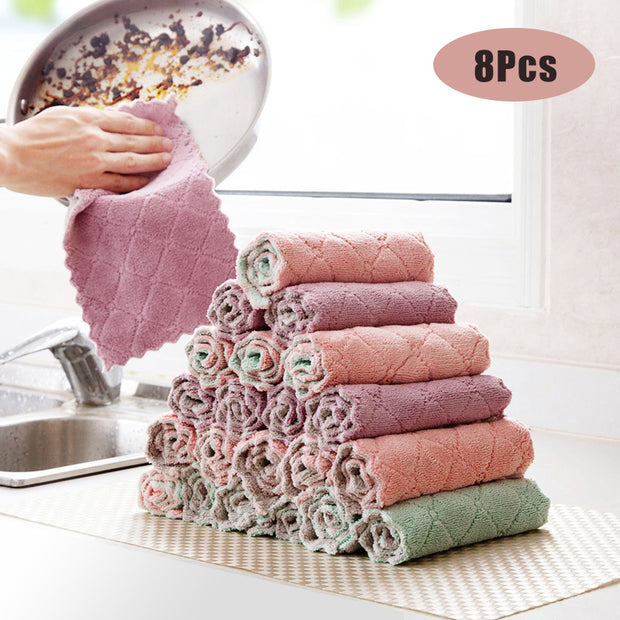 Microfiber Towel Absorbent Dish Cloth - FloorCleaningSolution