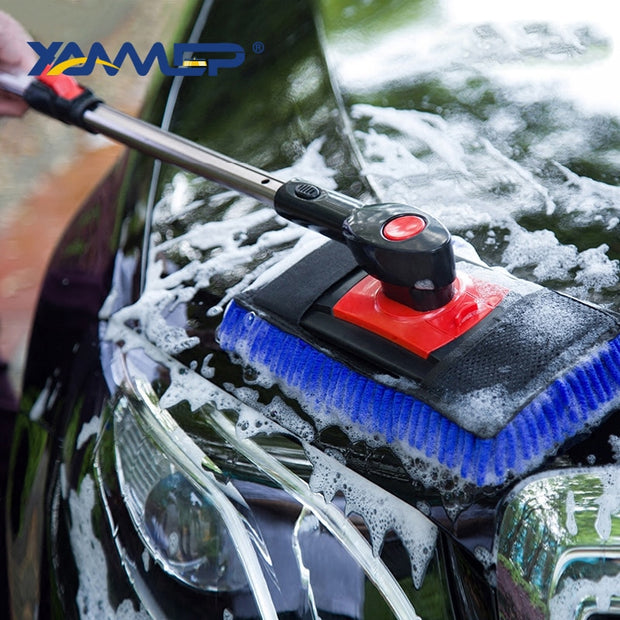 Car Wash Brush Cleaning Mop Chenille Broom Telescoping Long Handle Rotatable Brush Car Cleaning Tools Car Accessories Xammep - FloorCleaningSolution