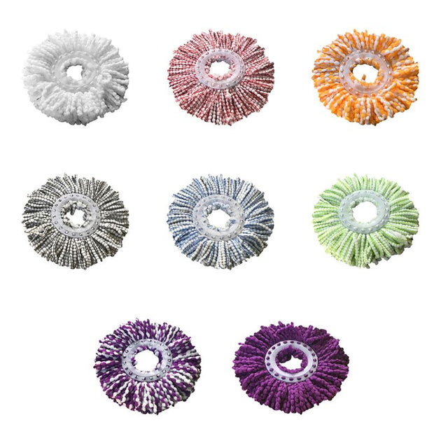 Replacement Microfiber Mop Heads 360 Spin Round Shape Standard Size Easy Wring Spin Mop Refill - FloorCleaningSolution