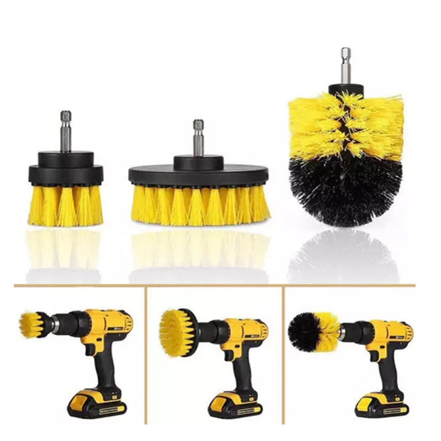 Drill Brush Set For Electric Cleaning Drill - FloorCleaningSolution