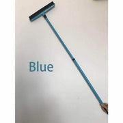 Long Push Broom Rubber Bristles Sweeper Squeegee Scratch Free Bristle Broom for Pet Cat Dog Hair Carpet Hardwood Windows Clean - FloorCleaningSolution