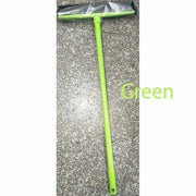 Long Push Broom Rubber Bristles Sweeper Squeegee Scratch Free Bristle Broom for Pet Cat Dog Hair Carpet Hardwood Windows Clean - FloorCleaningSolution