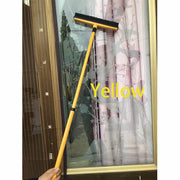 Long Push Broom Rubber Bristles Sweeper Squeegee Scratch Free Bristle Broom for Pet Cat Dog Hair Carpet Hardwood Windows Clean - FloorCleaningSolution