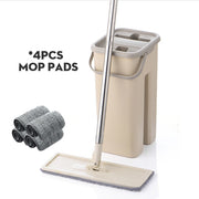 Flat Squeeze Mop and Bucket Set - FloorCleaningSolution