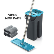 Flat Squeeze Mop and Bucket Set - FloorCleaningSolution