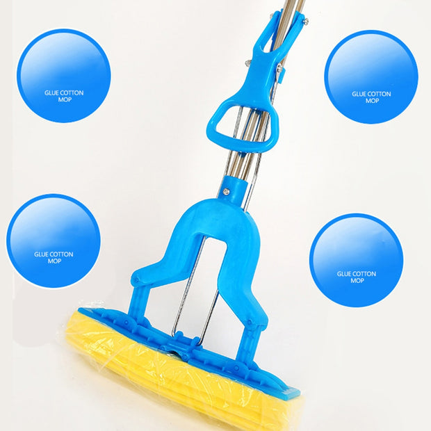 Sponge Mop With Stainless Steel Telescopic Pole - FloorCleaningSolution