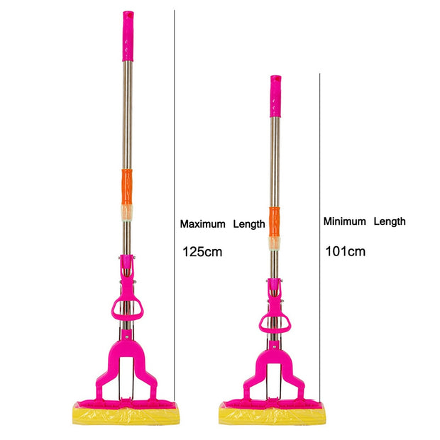 Sponge Mop With Stainless Steel Telescopic Pole - FloorCleaningSolution