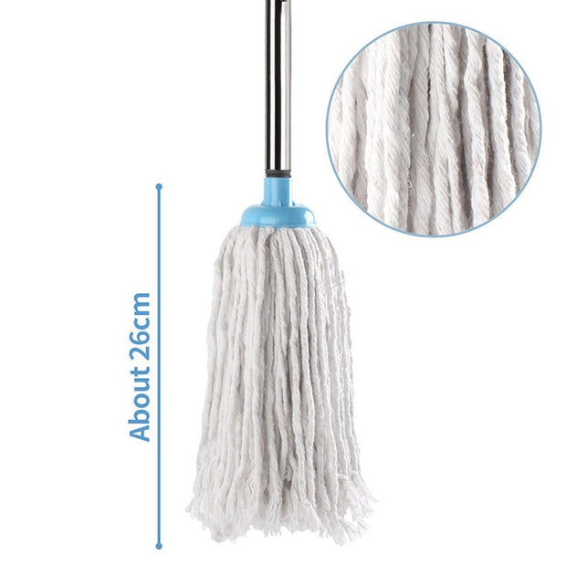 House cleaning tools Cotton thread  Mop Stainless steel Handle Manually Dehydration Mops Circular Household Cleaning mop floor - FloorCleaningSolution